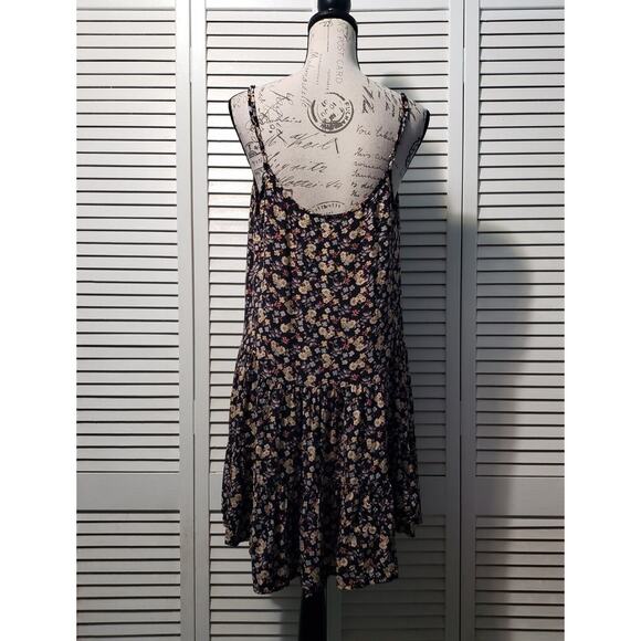 Dress Forum Los Angeles Floral Spaghetti Strap Dress Women's Medium Navy Mini - Picture 4 of 9